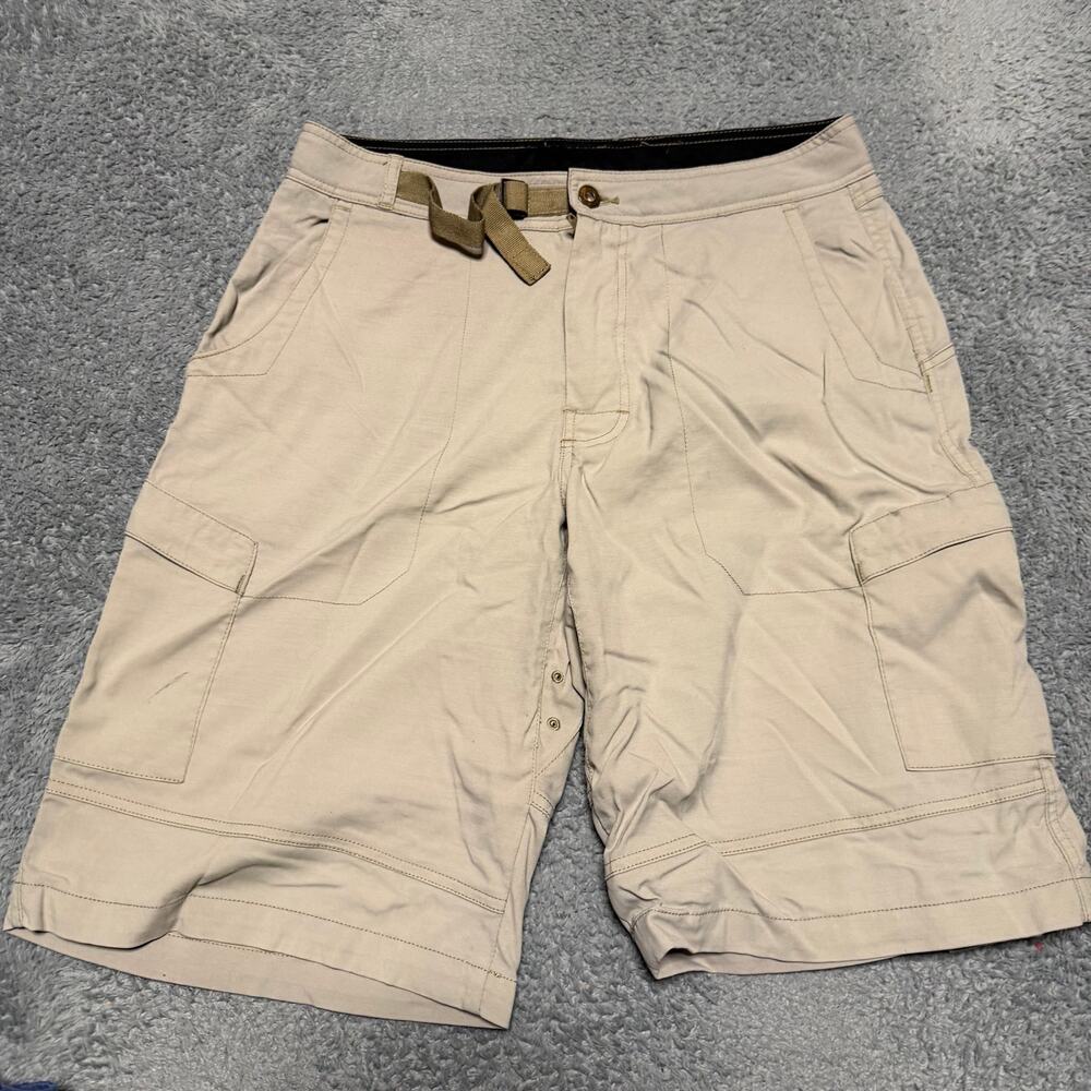 Prana Zion Shorts Mens Medium (31x11) Tan Belted Hiking **
